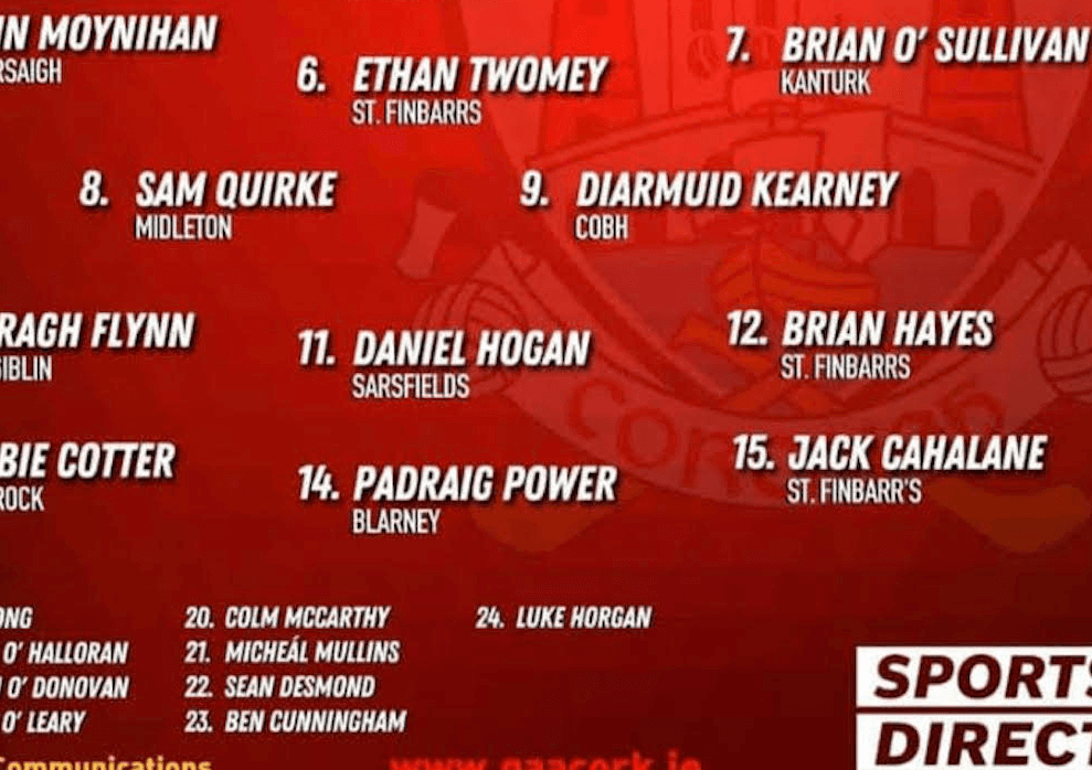 Cork under 20 Hurling team