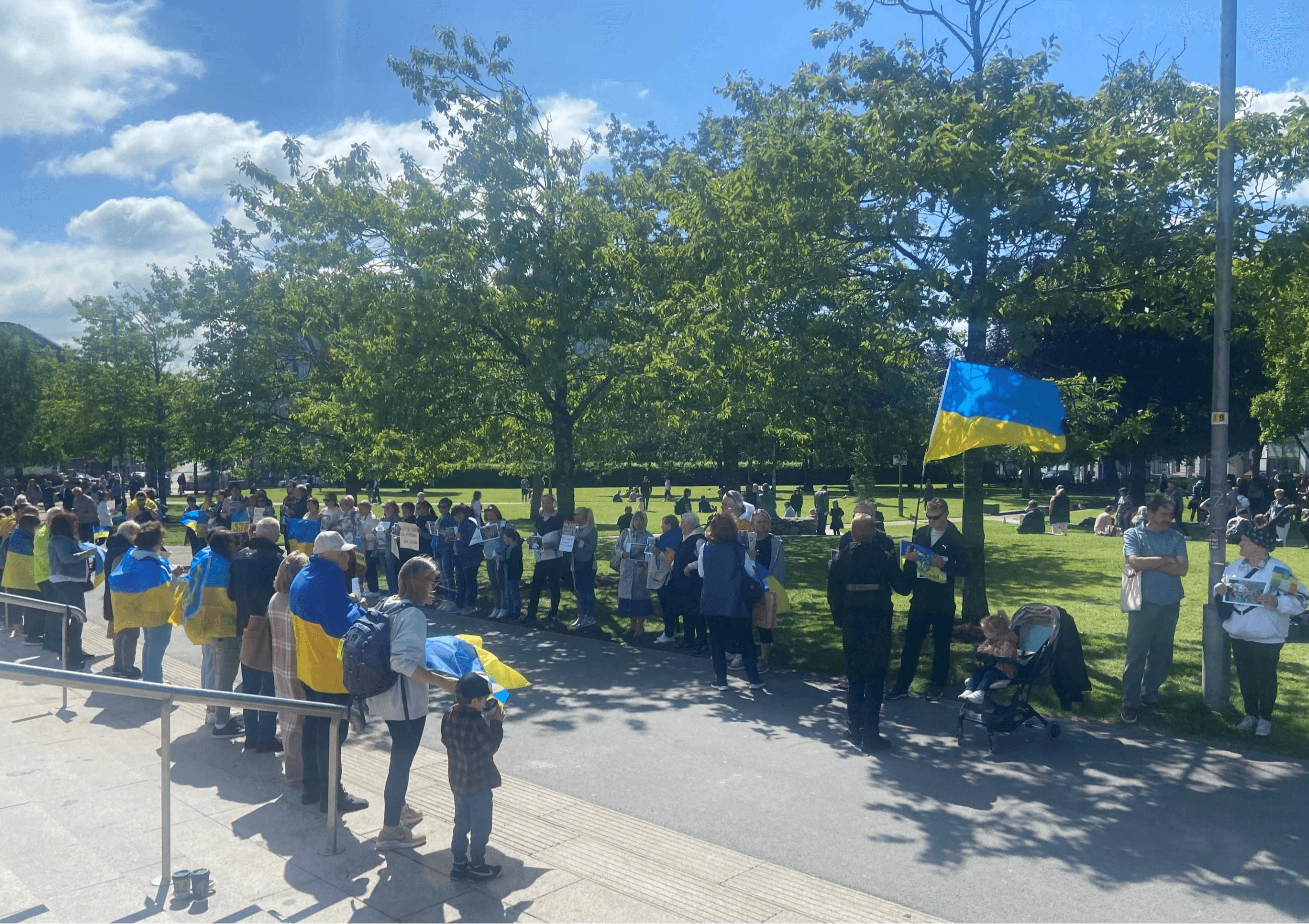 Peaceful Rally in Eyre Square By Galway Ukrainian Organisation