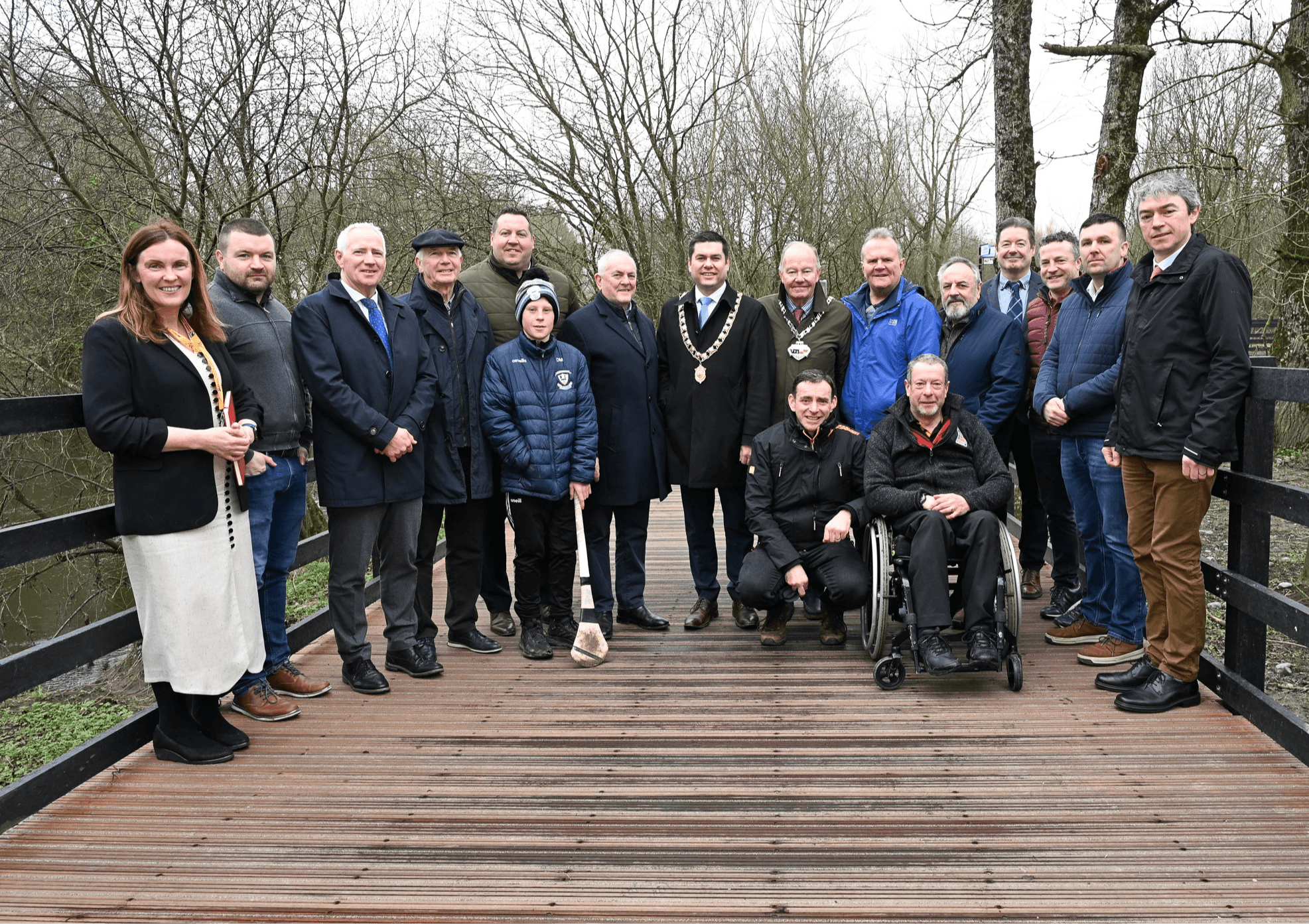 Crowds Gather for Reopening of Lacken Boardwalk Along River Nore 