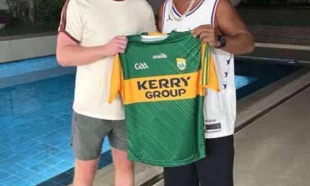 Kerry's Paul Walsh meets football legend Ronaldinho