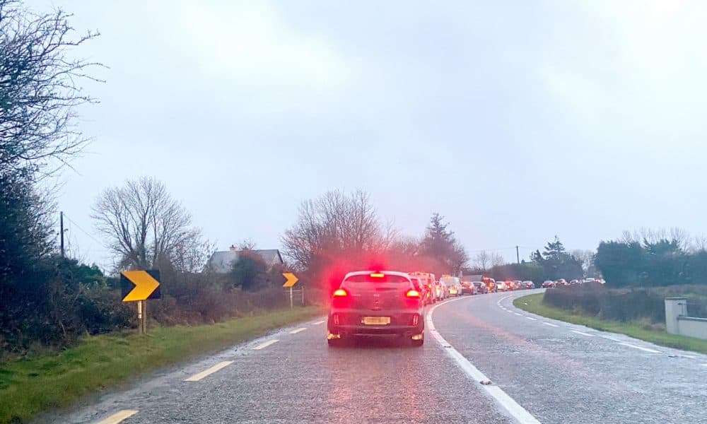 Dunrine traffic tailback to continue until end of April