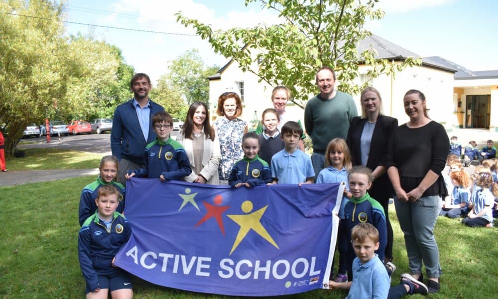 Special guest helps raise Active Schools Flag