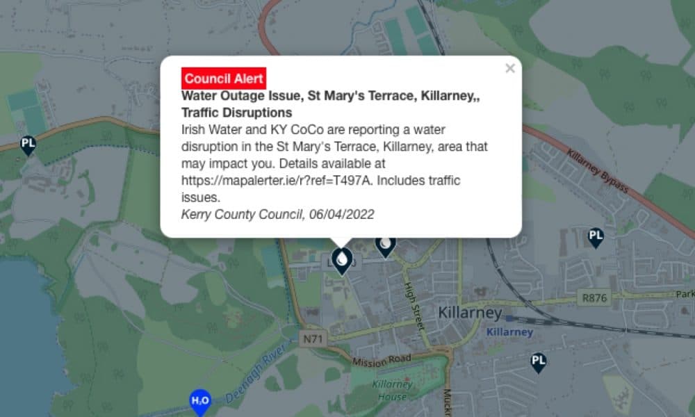 Water disruption in St Mary's Terrace