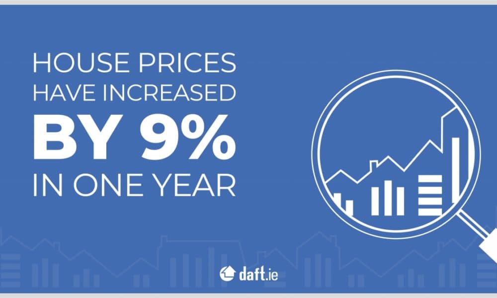 House prices are 9.1% higher than a year ago