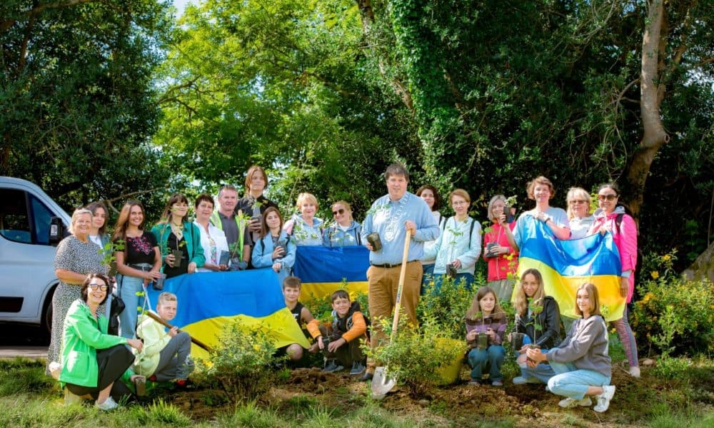 Ukrainians plant Viburnum bushes as a sign of gratitude