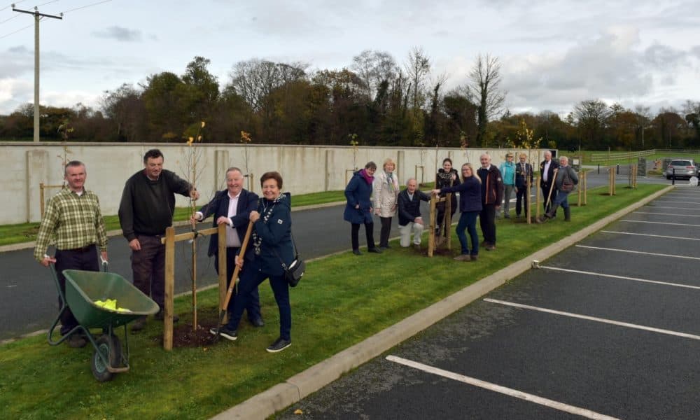 Rotary plants trees to enhance burial ground