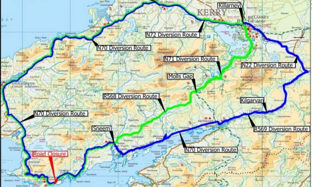 Ring of Kerry to close to traffic at Castlecove 