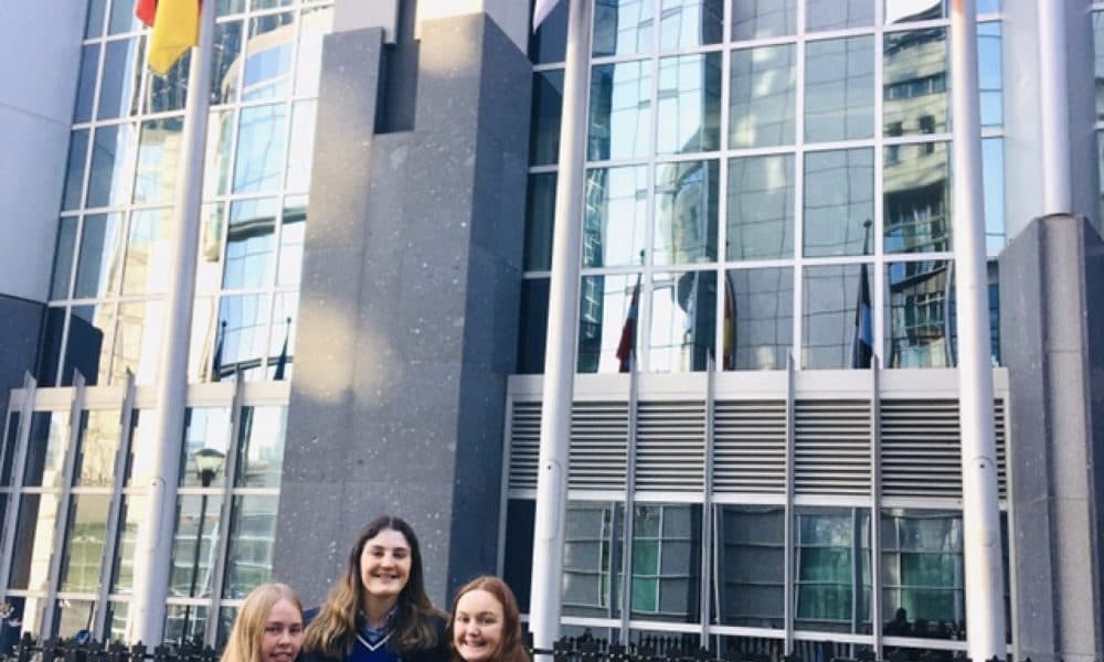 Students present at EU Parliament