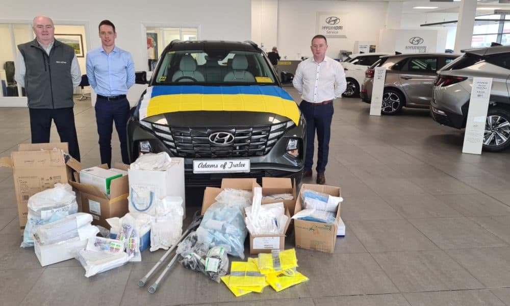 Car dealers are now hubs for Ukrainian donations