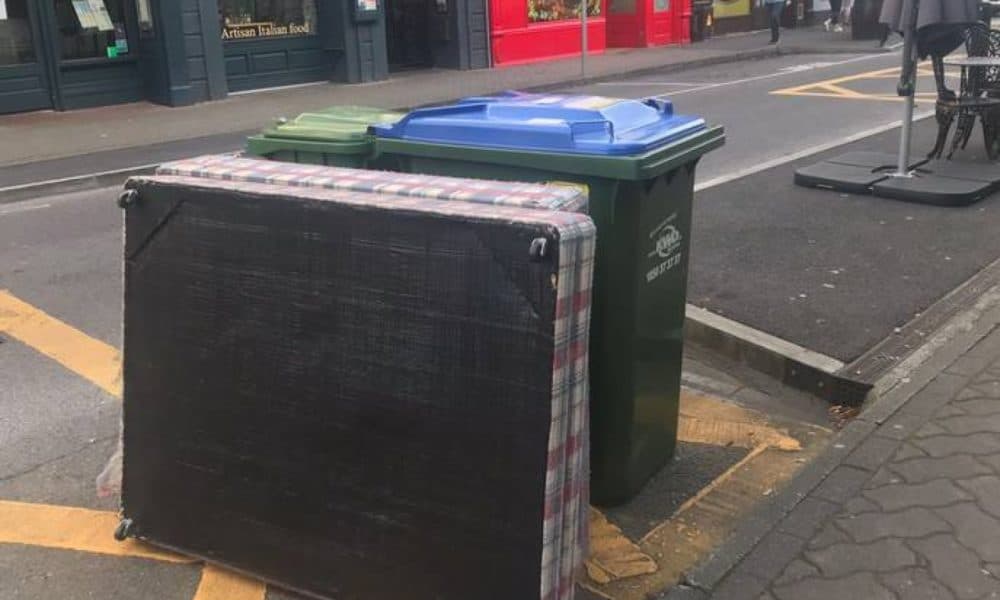 Litter bins used to dump household waste