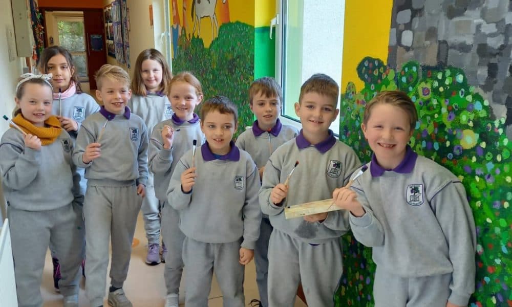 Pupils add colour and creativity to school walls