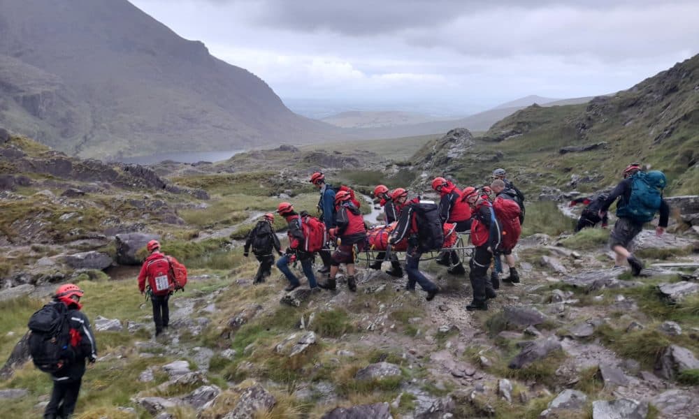 Hillwalker airlifted to hospital following 150m fall