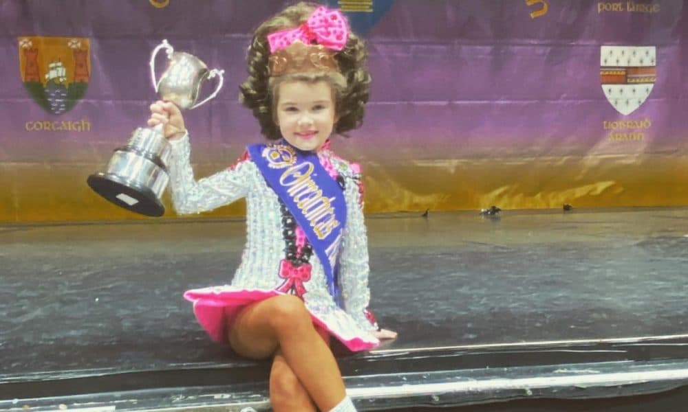 Proud parents celebrate Irish dancer's success