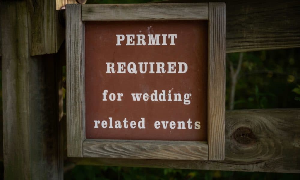 National Park permit required for wedding photography