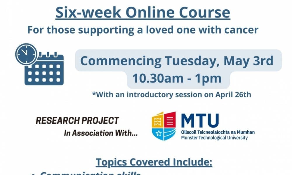 Free online course for those supporting a loved one with cancer