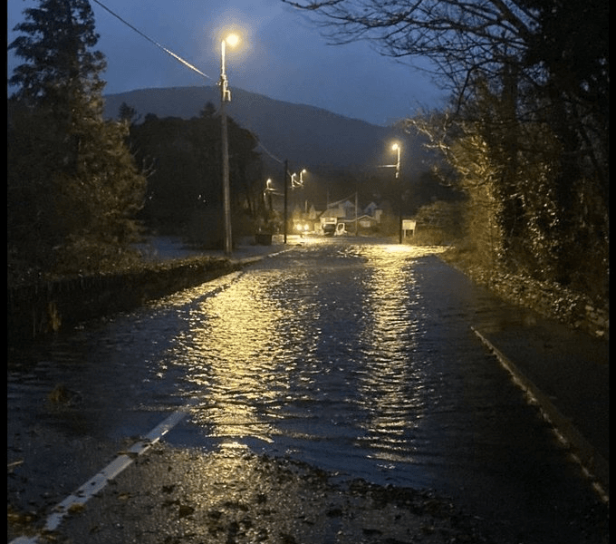 Trees down, power out and roads flooded due to Storm Barra